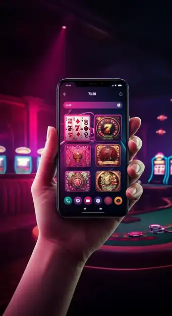 Interface de jeu colorée du Rizz Casino présentant une sélection de machines à sous populaires et des bonus attrayants pour les joueurs.